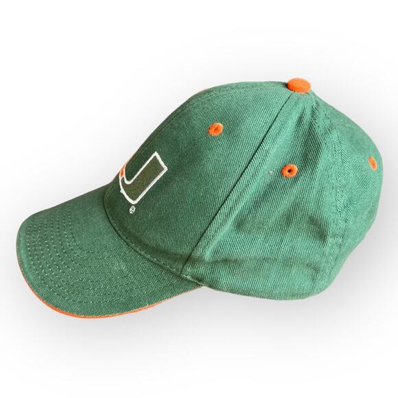 Miami Hurricanes Hat Canes Cap Green Adjustable College Football Teamwear Sports - Picture 3 of 9